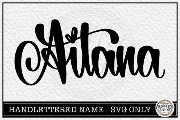 Aitana Handlettered Name SVG Review