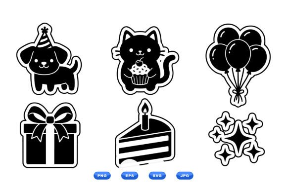 Birthday Sticker SVG Icons Review
