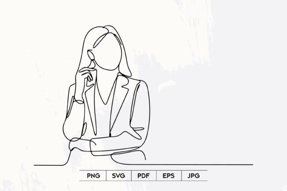 Business Woman Line Art SVG Review