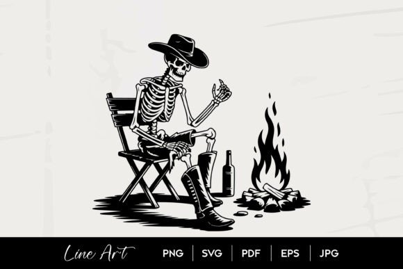 Cowboy Skeleton Campfire SVG Review