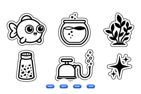 Cute Aquarium Sticker SVG Pack Review