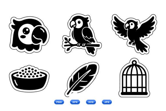 Cute Parrot Sticker SVG Set Review