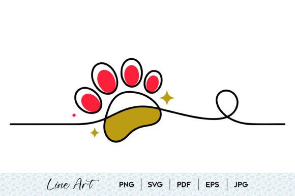 Dog Paw Line Art SVG Review