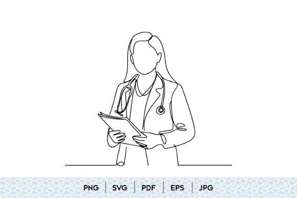 Female Doctor Line Art SVG Review