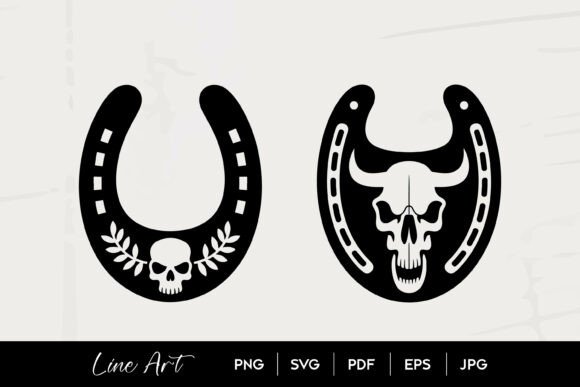 Horseshoe Skull Western SVG Review