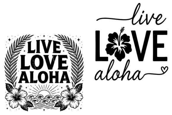 Live Love Aloha SVG Hawaiian Tropical Review