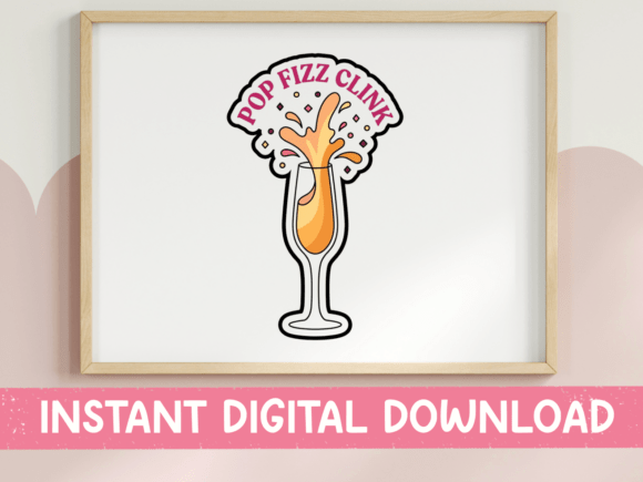 Pop Fizz Clink Champagne Glass Sticker Review