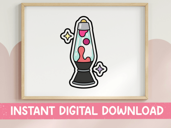 Retro Lava Lamp Sticker Design Review