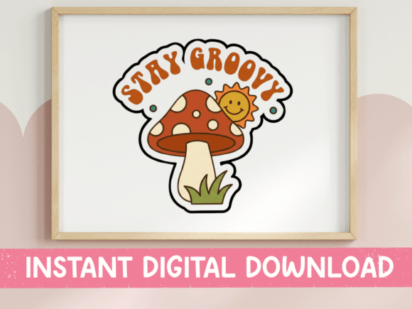Stay Groovy Mushroom Retro Sticker Review