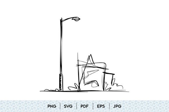 Urban Street Scene Line Art SVG Review